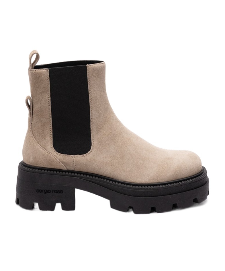 Sergio Rossi Round-head Short Boots In Black