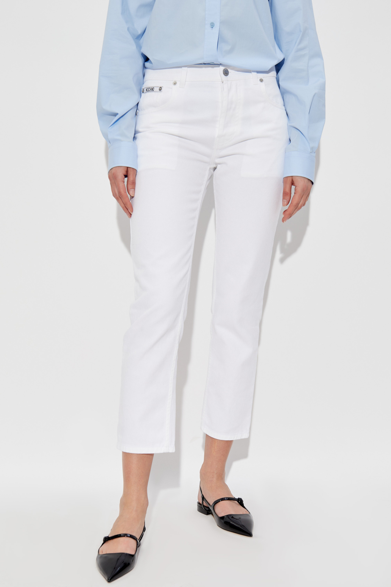 Moschino Multi-pocket Jeans In White