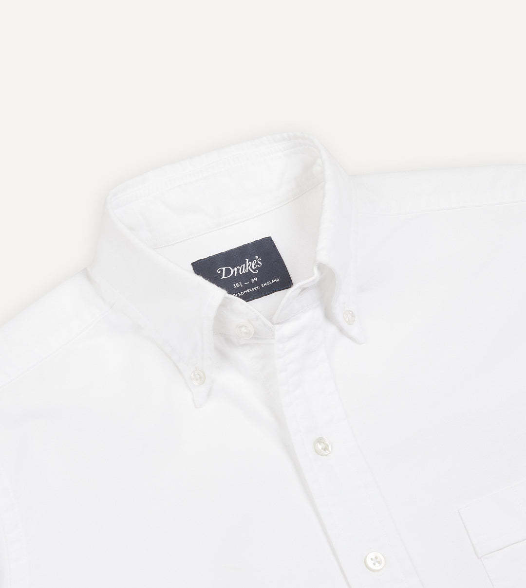 Drake's London Long-sleeved Shirt In White