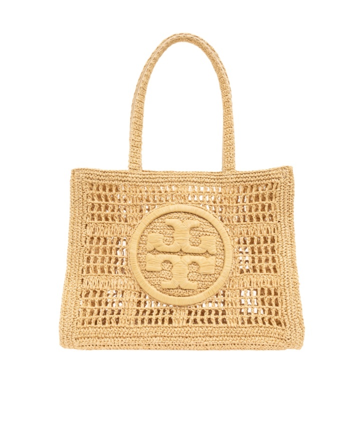 Tory Burch Ella Small Hand Crochet Tote In Natural