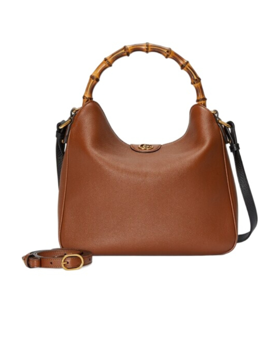 Gucci Women Diana Small Leather Shoulder Bag In Brown