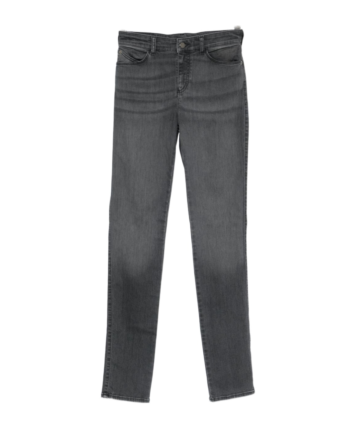 Emporio Armani Skinny Denim Jeans In Gray