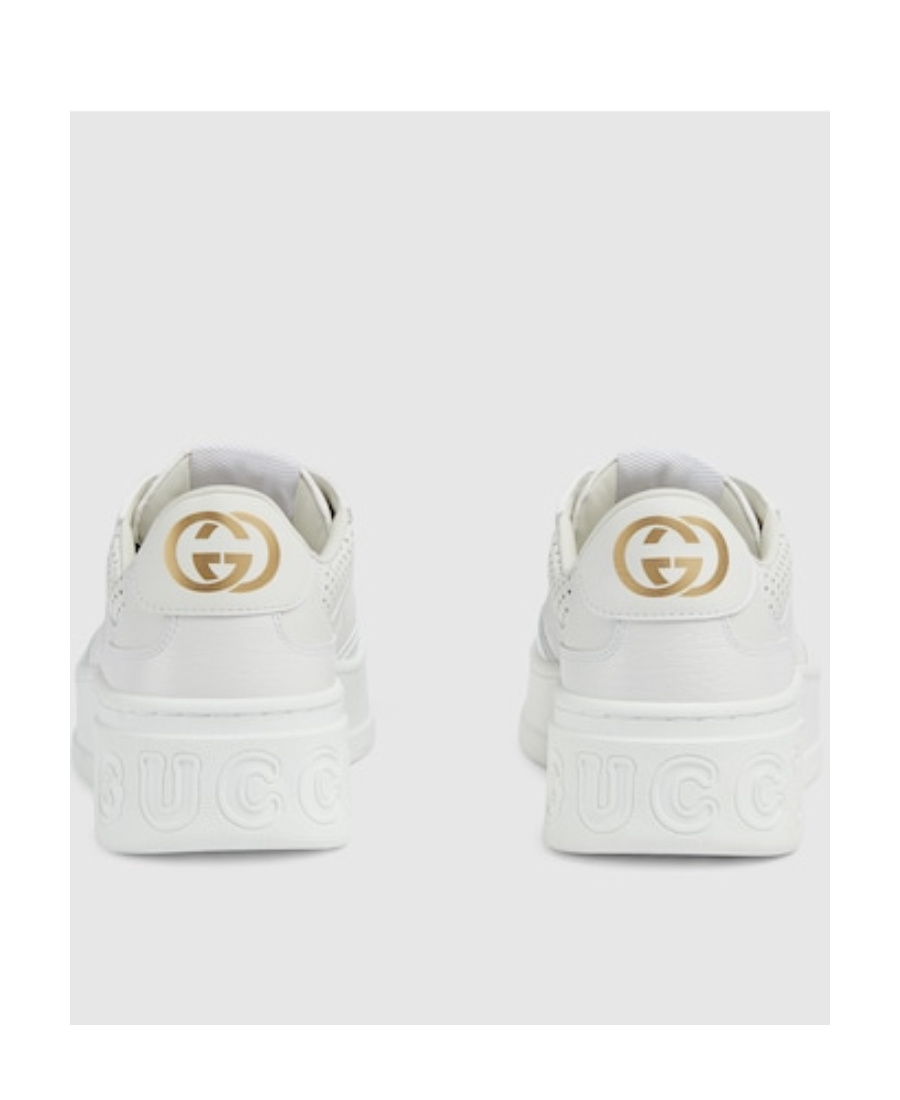 Gucci Gg Fabric And Leather Sneakers In White
