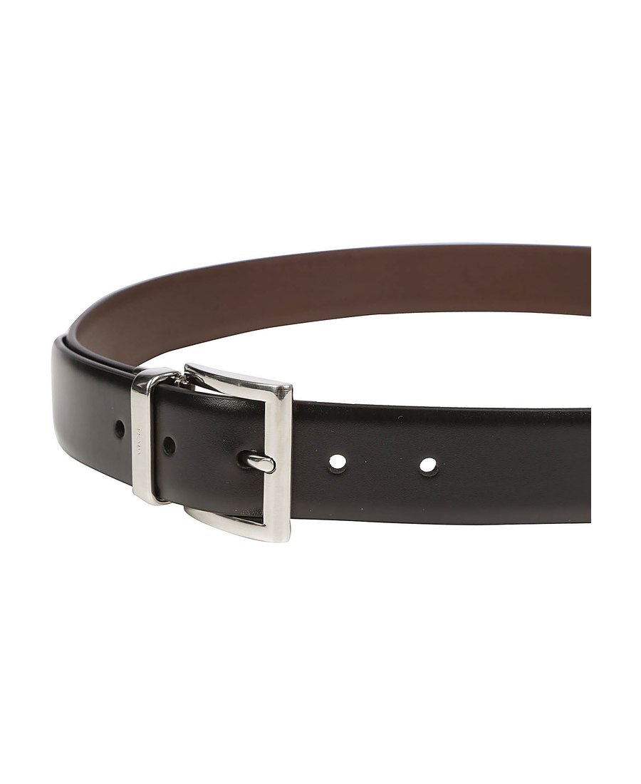 Prada Reversible Buckle Belt In Black
