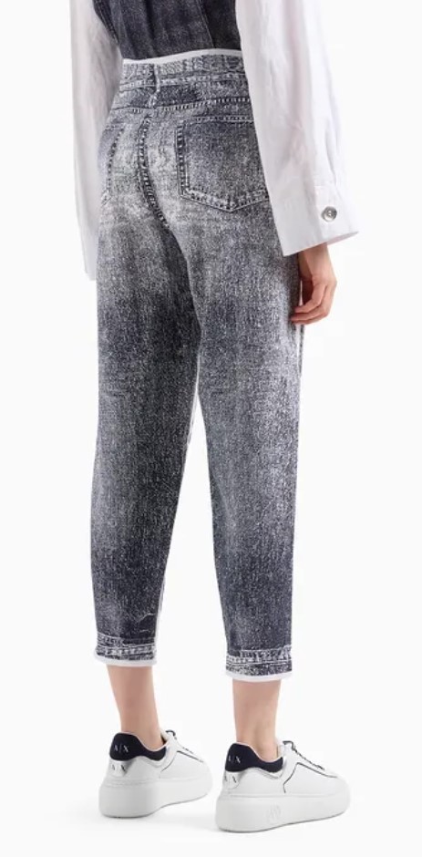Armani Exchange Patterned Casual Pants In Multicolor