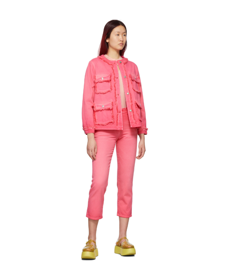 Msgm Pink Faded Jeans In Pink