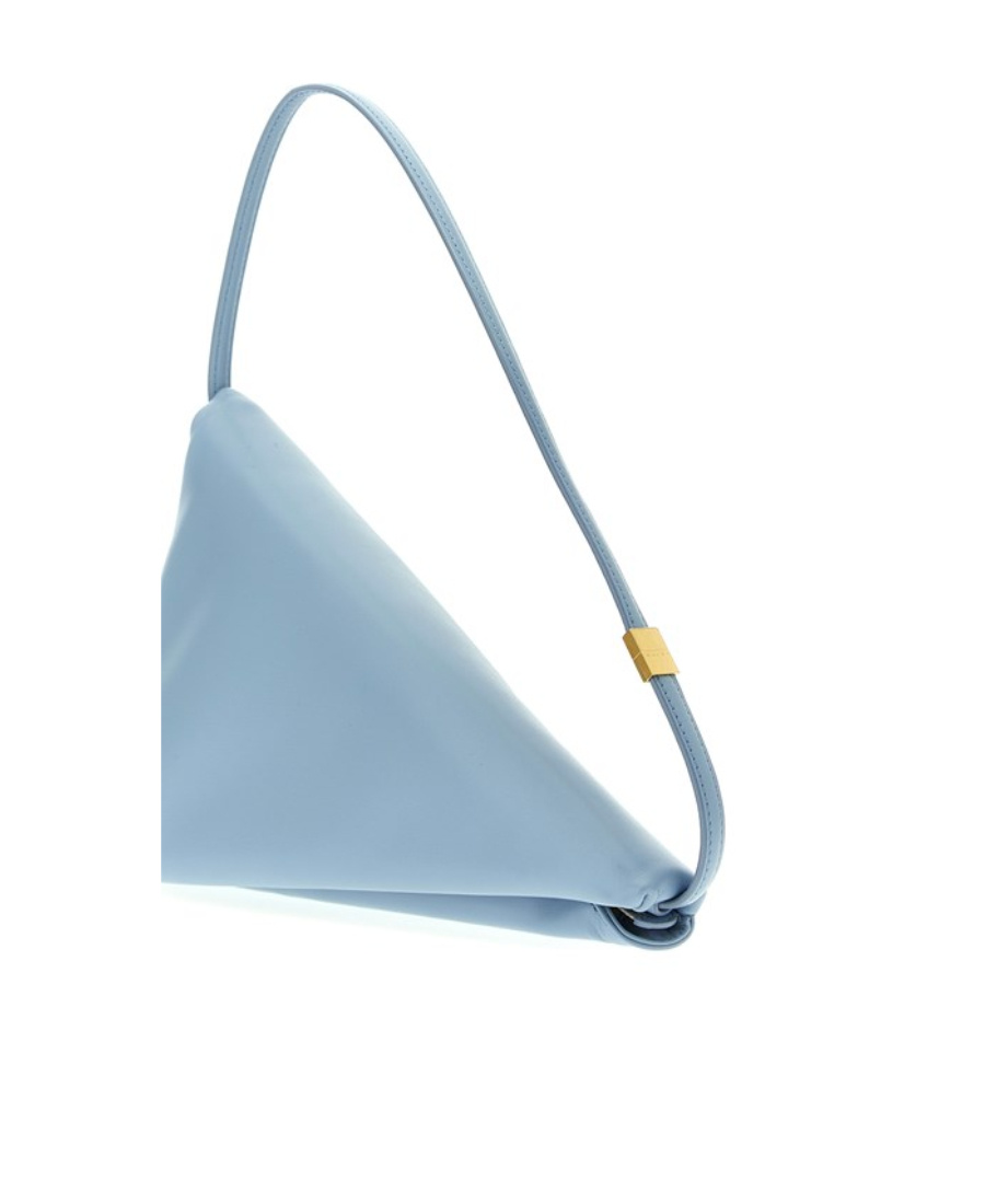 Marni Prisma Leather Triangle Bag In Blue