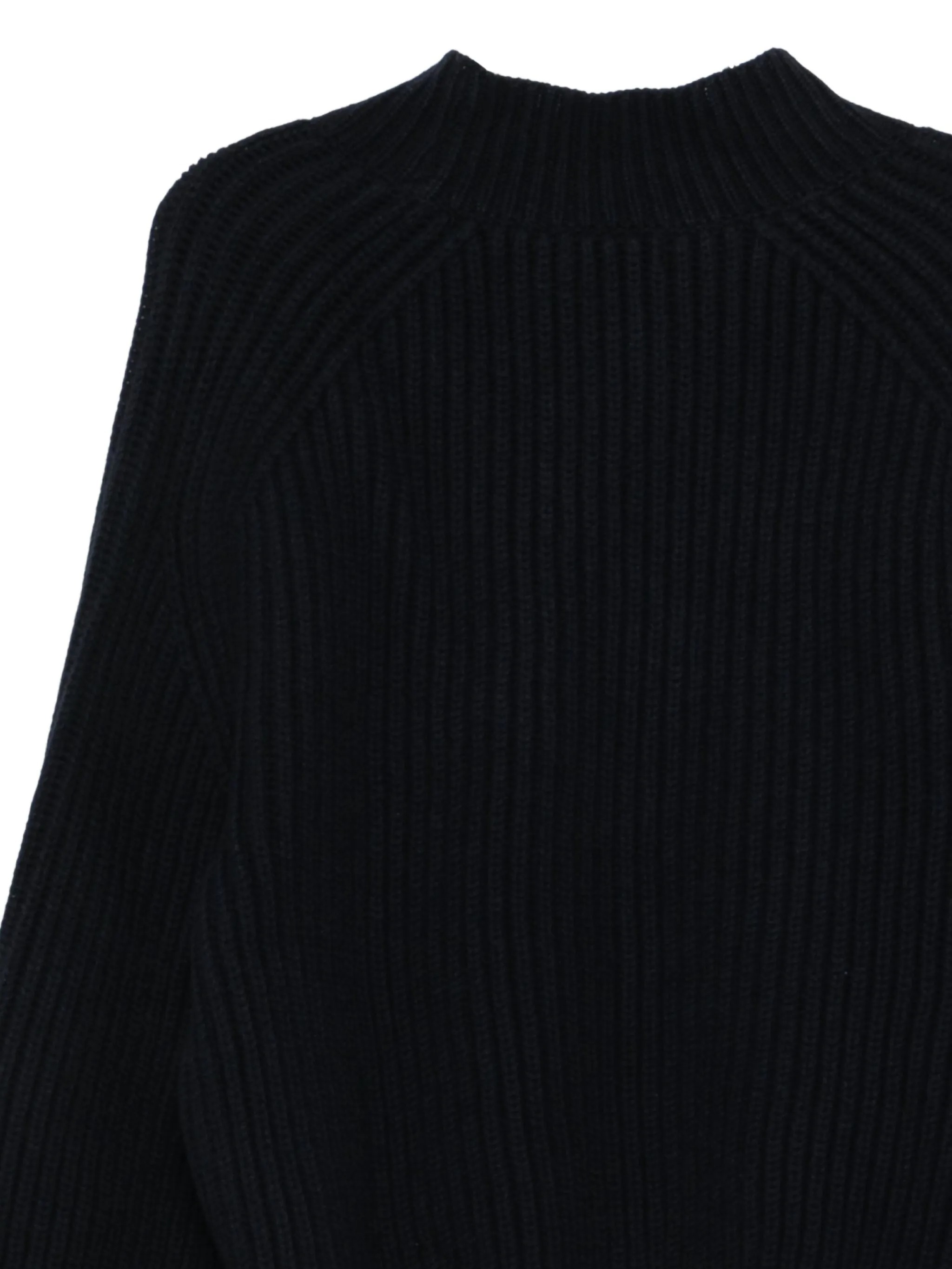 Soeur Oversized High-neck Merino Wool Sweater In Black