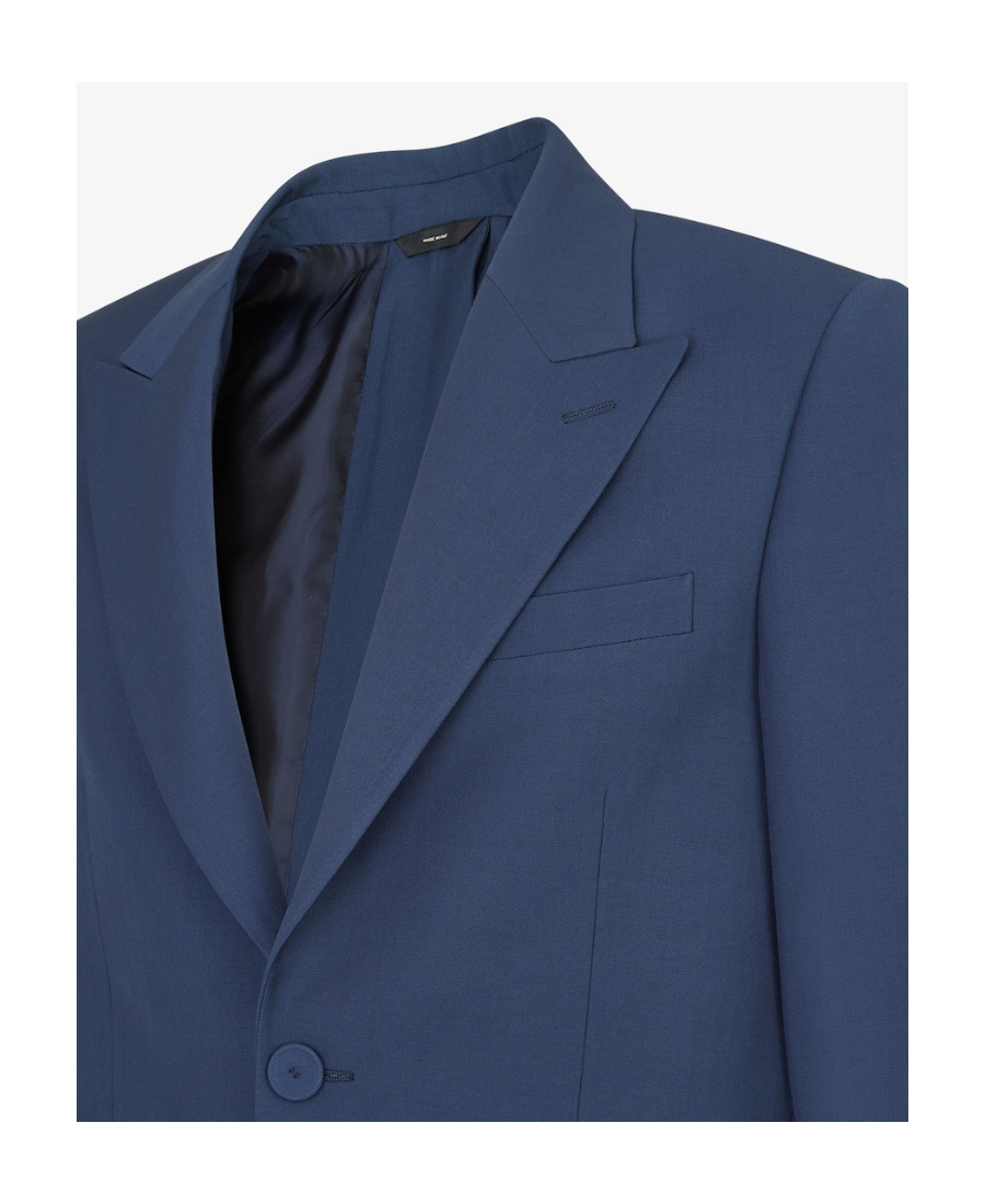 Fendi Peak-lapels Single-breasted Blazer In Blue