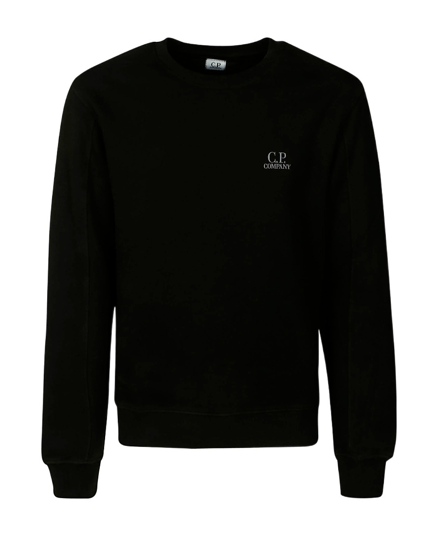 C.p. Company Round Collar Long Sleeve Sweater In Black