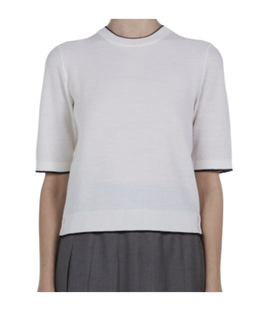 Thom Browne Short-sleeved T-shirt In White