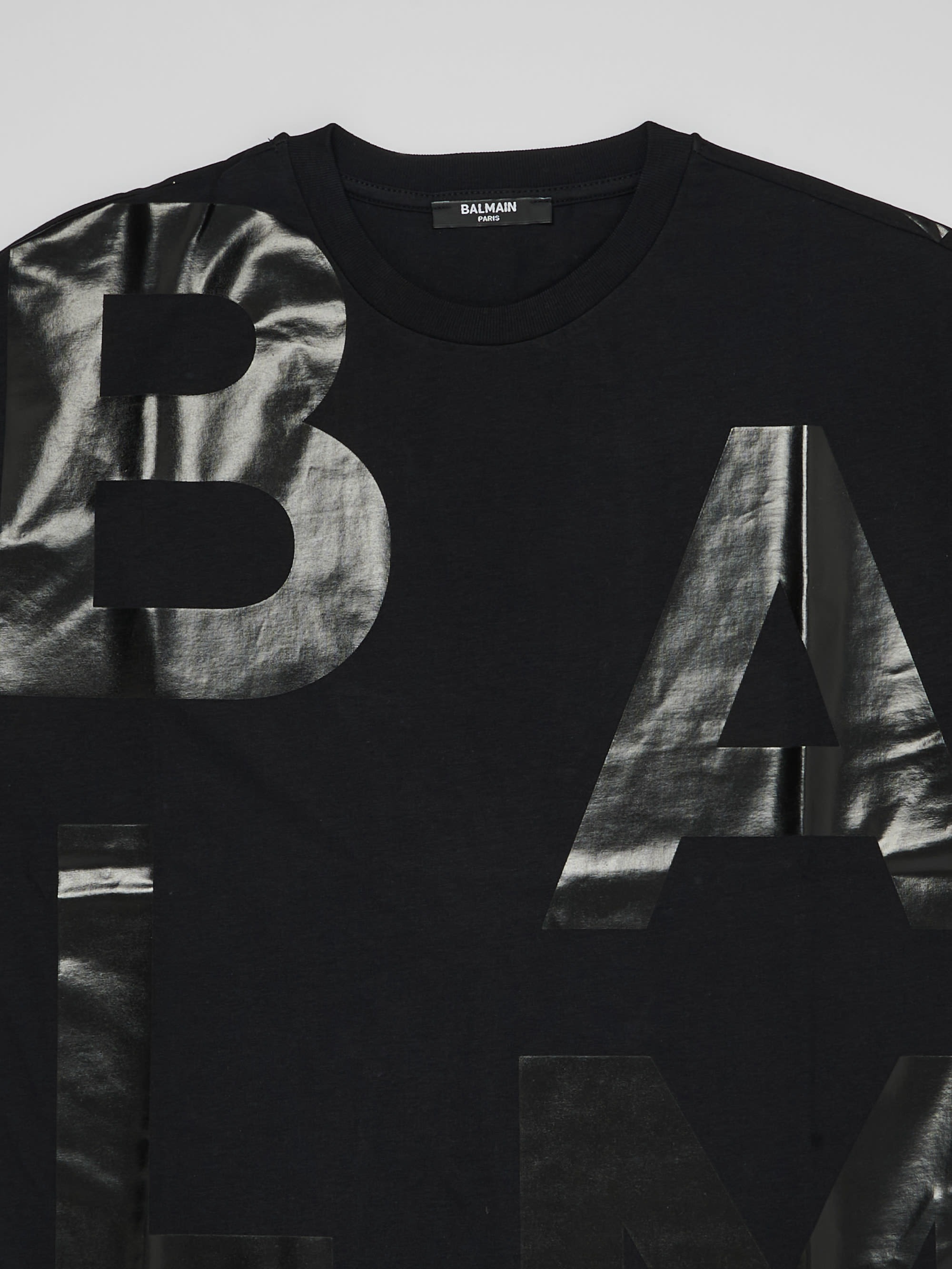 Balmain Logo-print Cotton T-shirt In Black