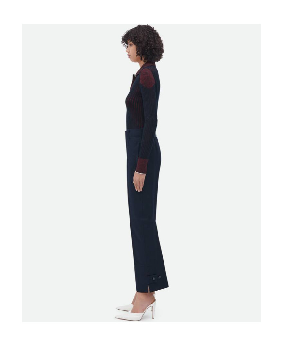Bottega Veneta Gabardine Straight-leg Trousers In Black