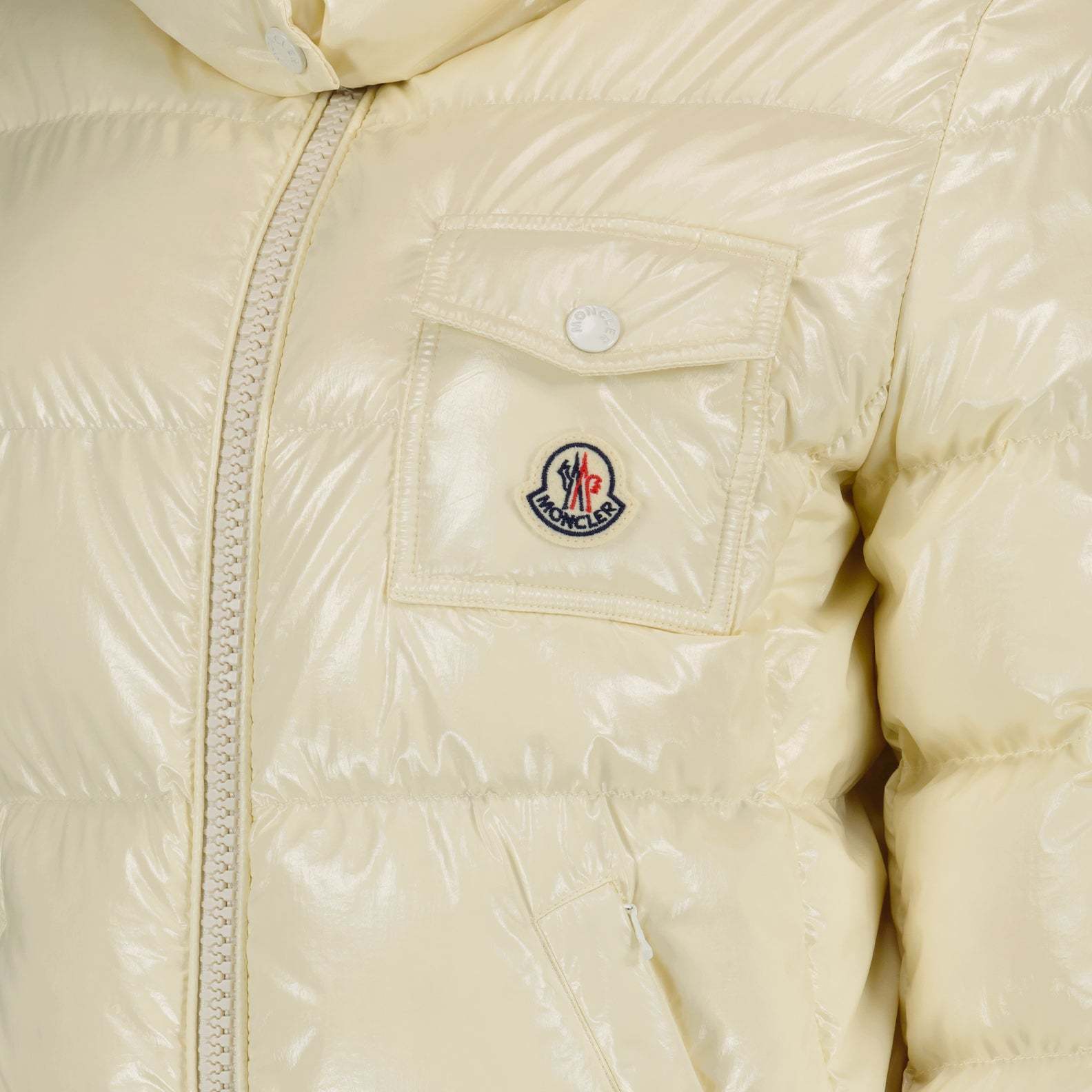 Moncler Andro Hooded Jacket In Nude