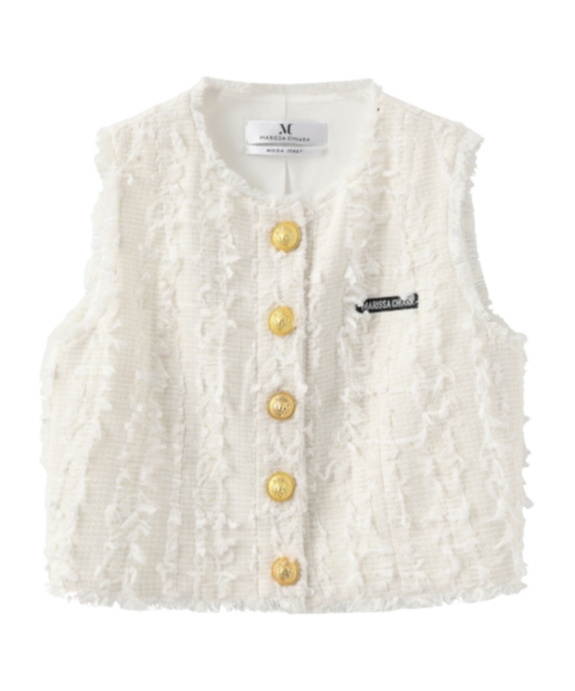 Marissa Chiara Sleeveless Vest In White