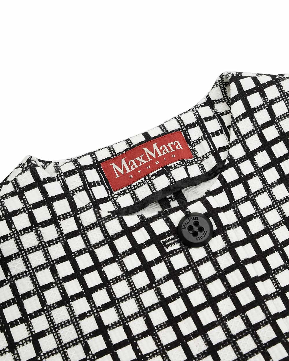 Max Mara Plaid Blouse In Black