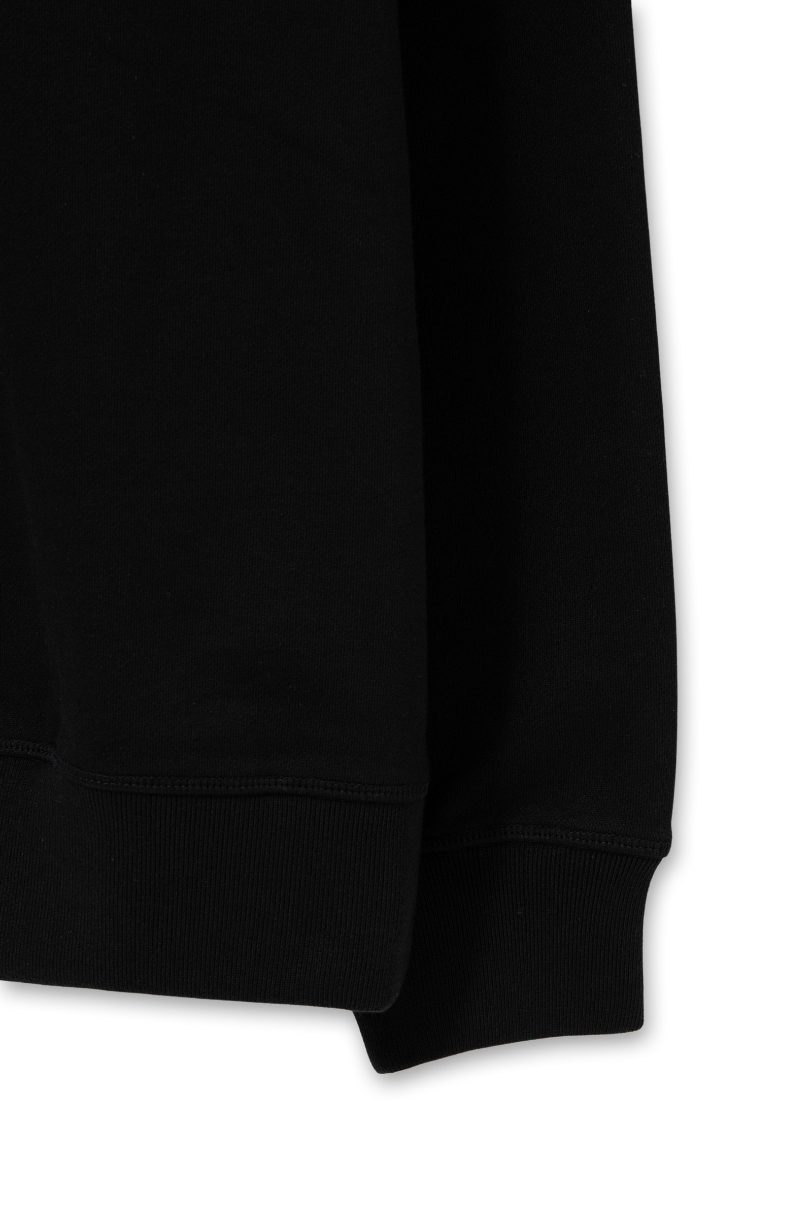 Wooyoungmi Round-collar Long-sleeve Hoodie In Black