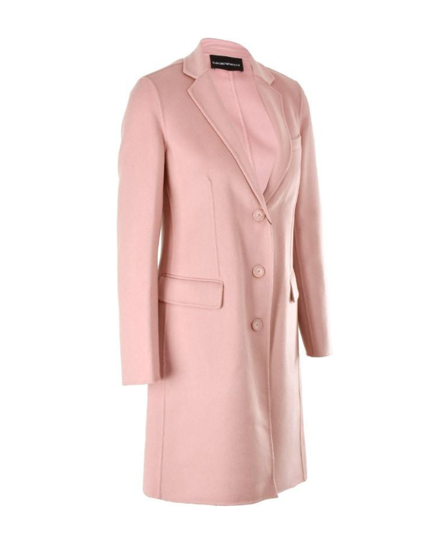 EMPORIO ARMANI SINGLE-BREASTED LAPEL COAT 