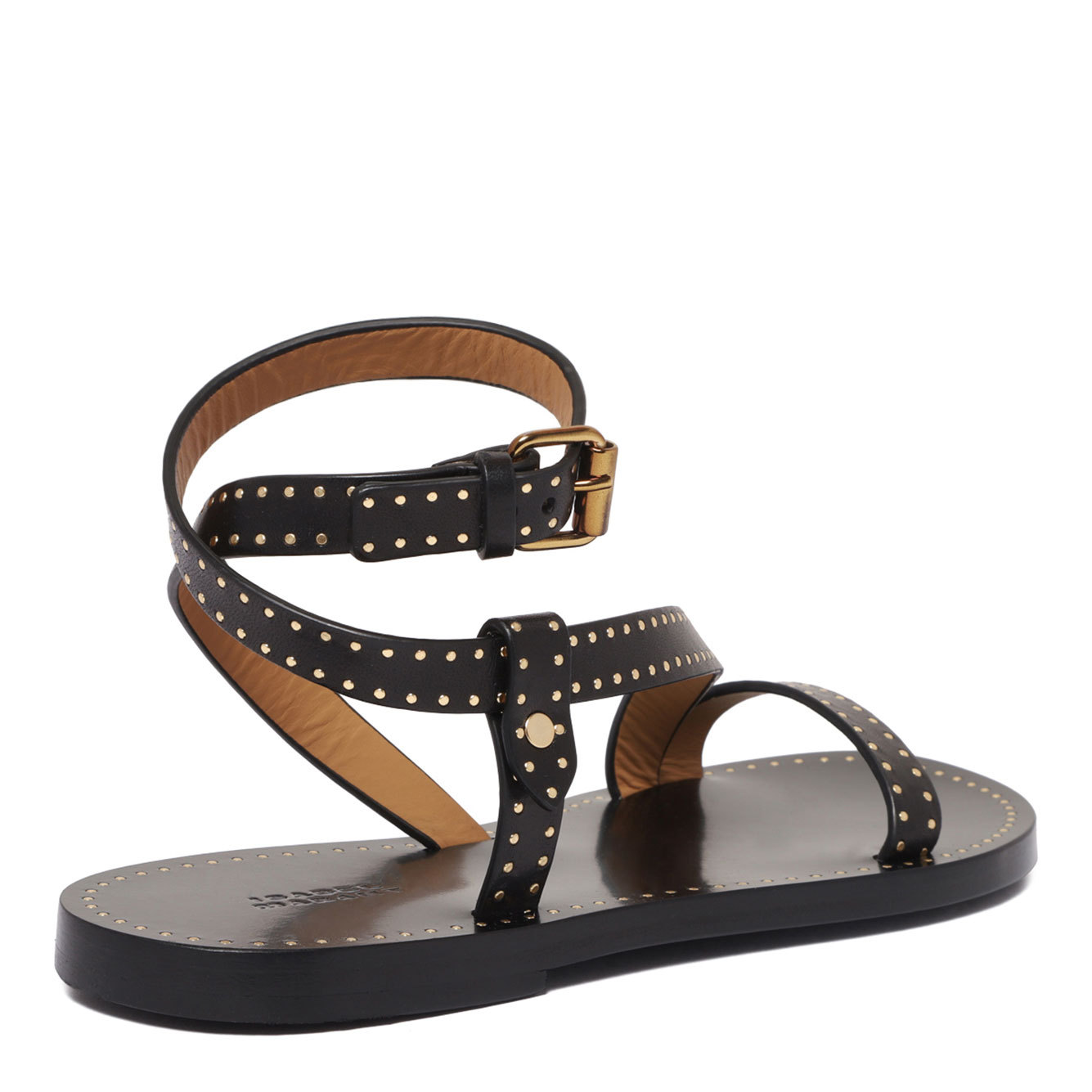 Isabel Marant Sandali Jopee In Pelle Nera Donna In Black