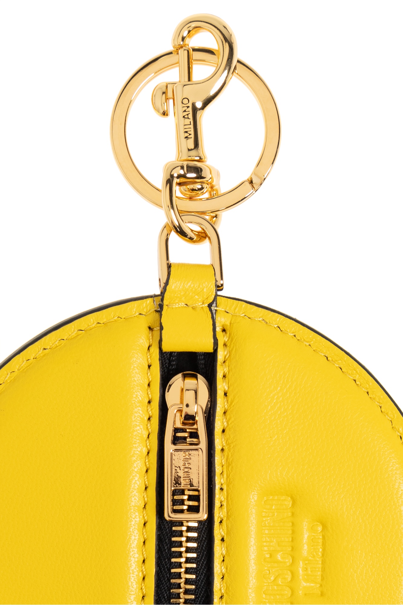 Moschino Smile Keychain In Yellow