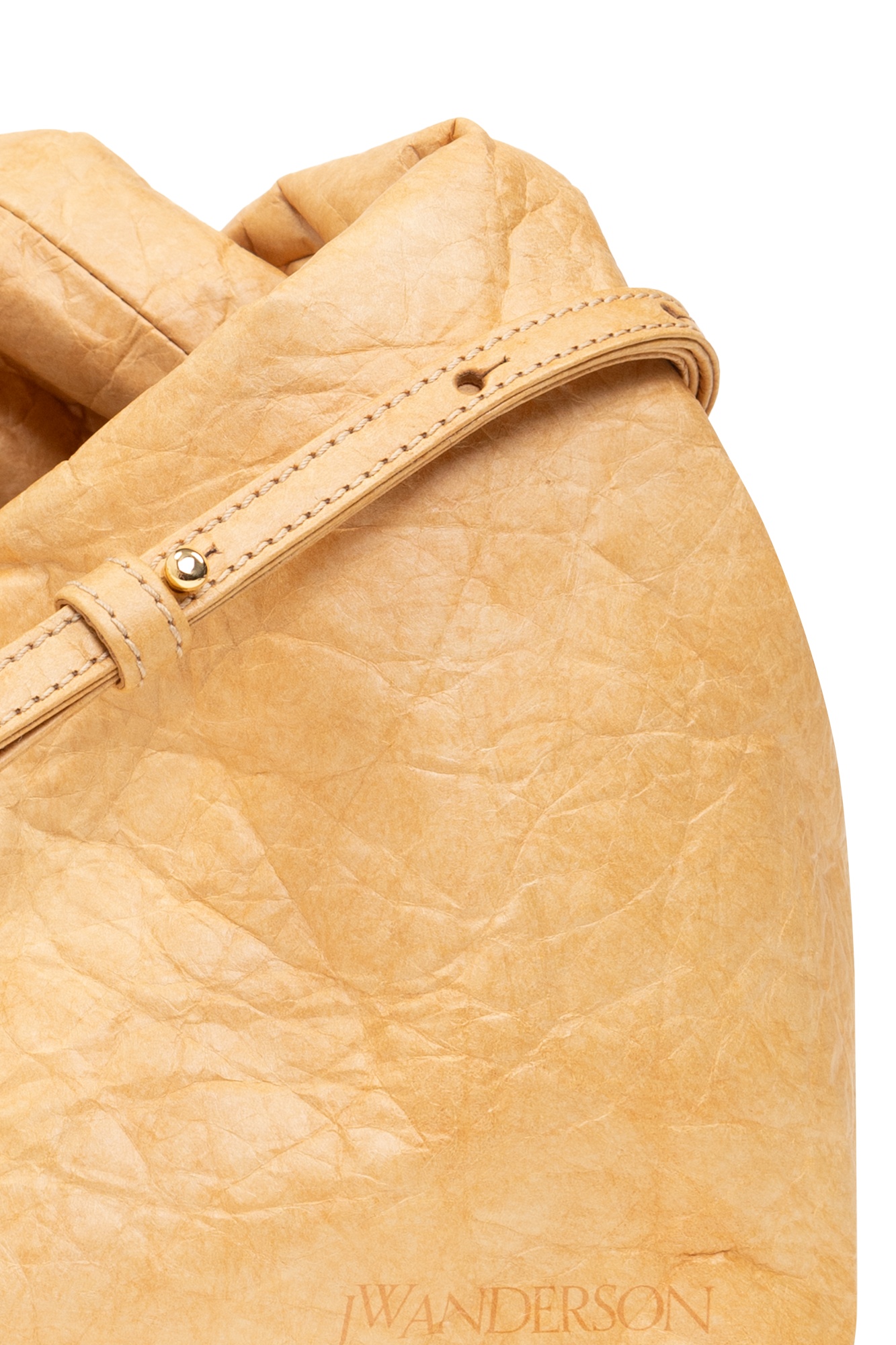 Jw Anderson Twister Crinkle-finish Crossbody Bag In Nude