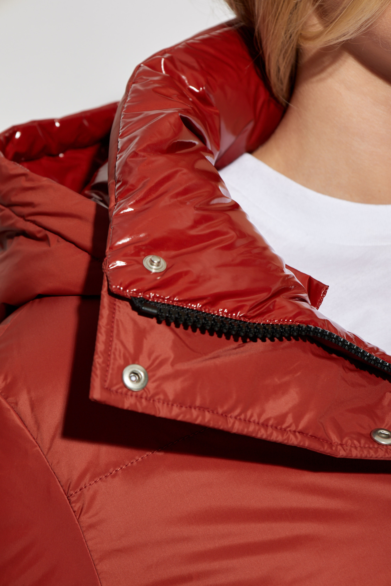 Yves Salomon Reversible Puffer Jacket In Red