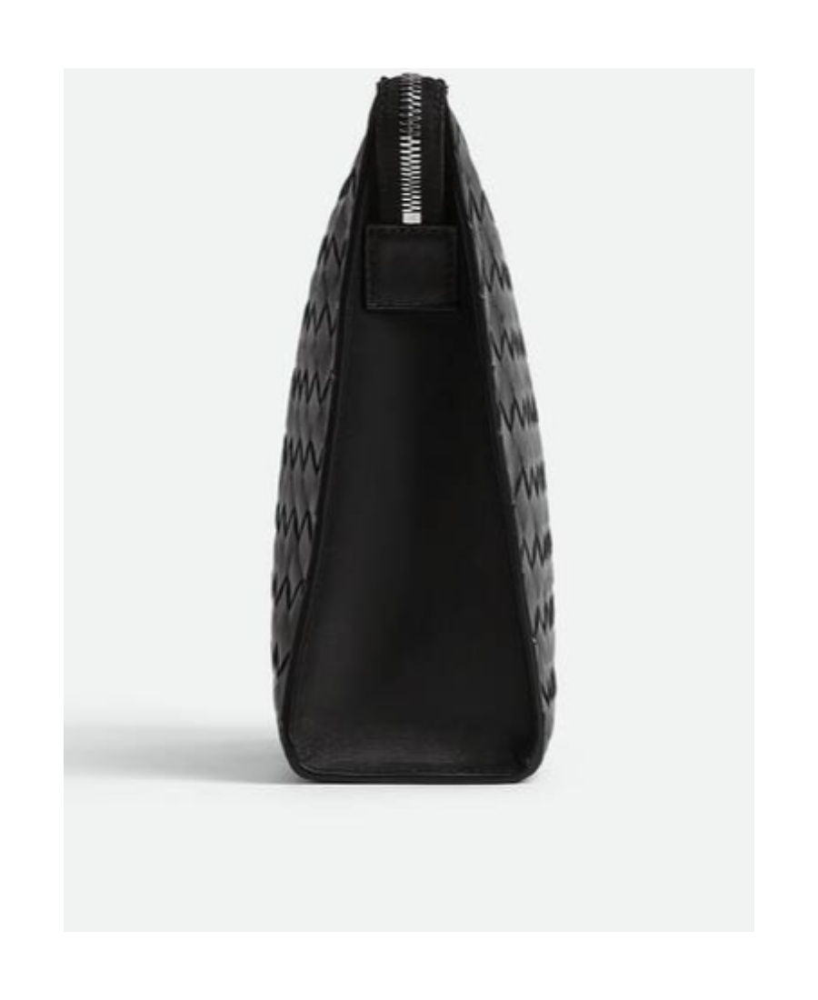 Bottega Veneta Logo Weaving Handbag In Black