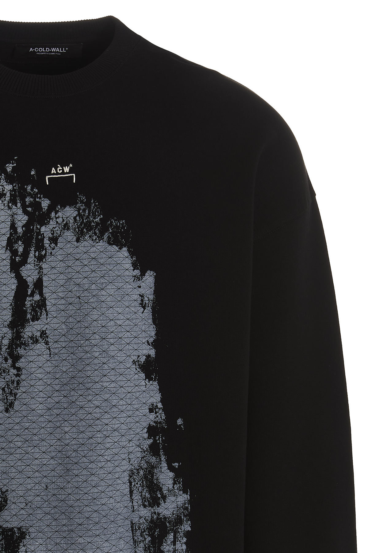A-cold-wall* Brushstroke-print Cotton Sweatshirt In Black