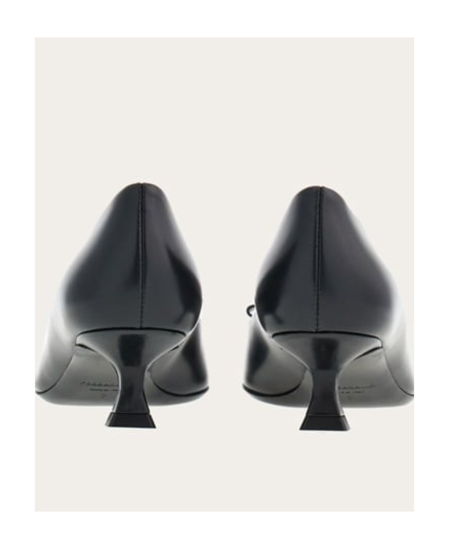Ferragamo Varina 60mm Bow-detail Leather Pumps In Black