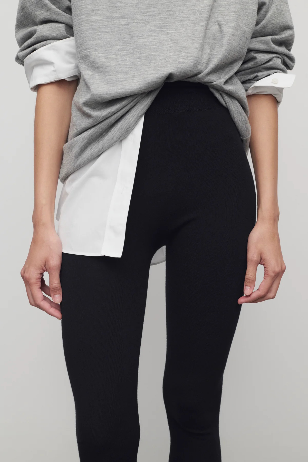 The Row High-waisted Pantyhose In Black