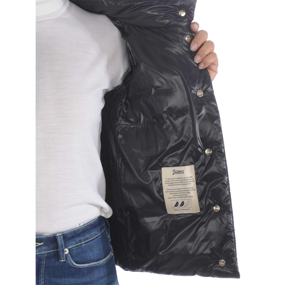 Herno Sofia Down Cape In Black