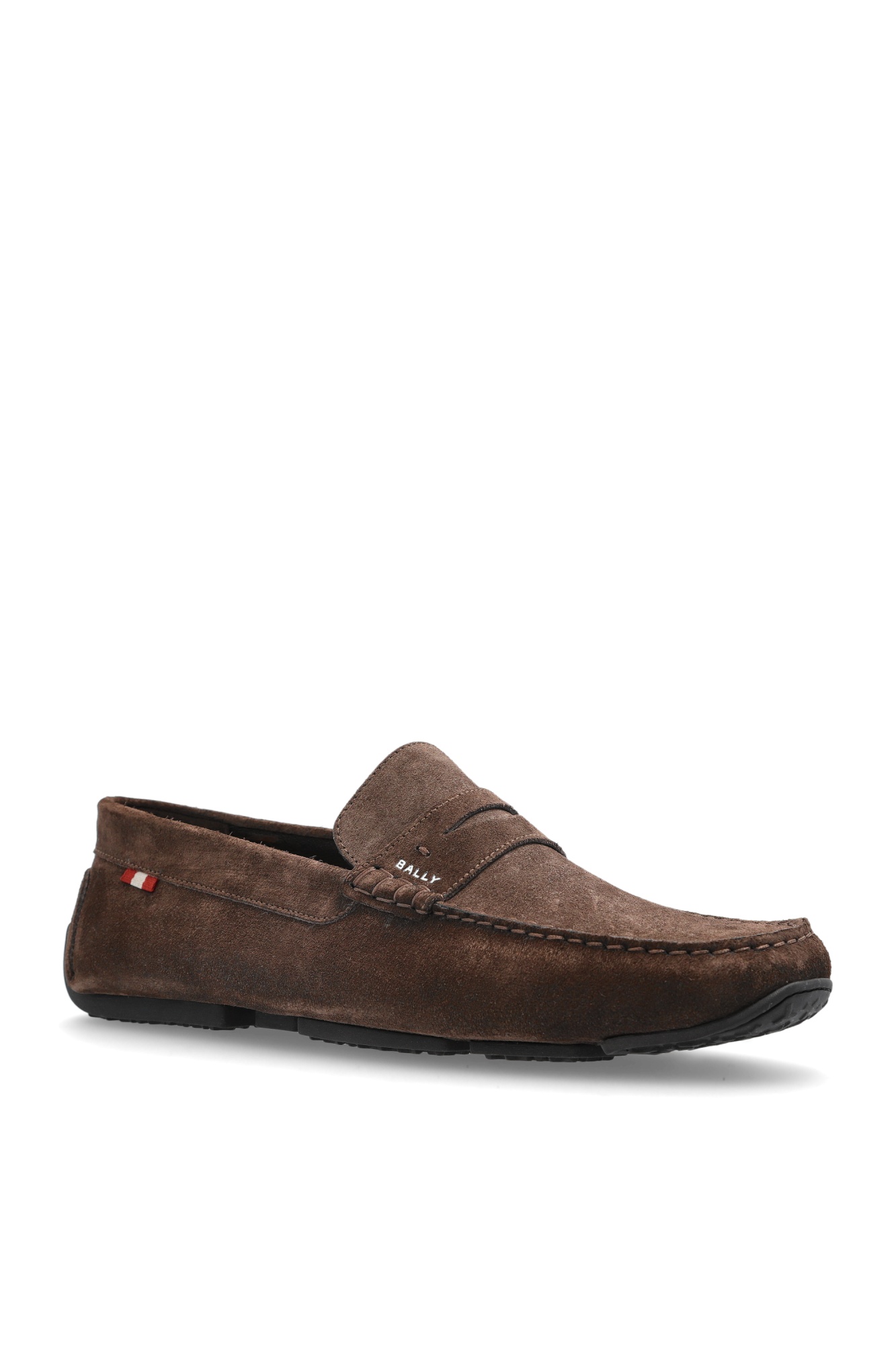 Bally Suede-leather Loafers In Brown