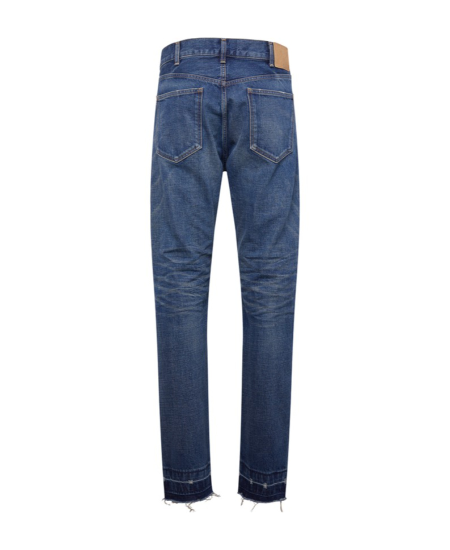 Celine Retro Washed Jeans In Blue