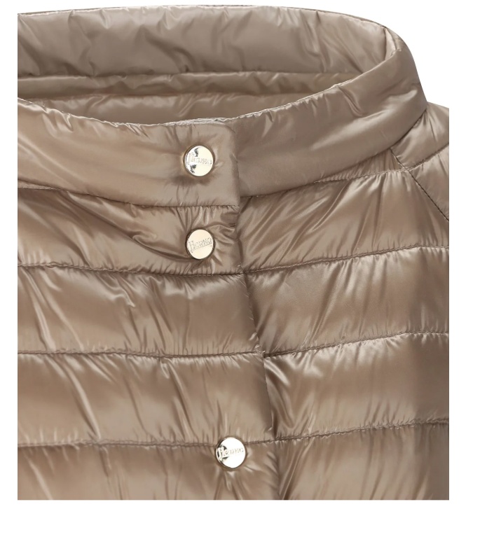 Herno Beige Nylon Down Reversible Jacket In Nude