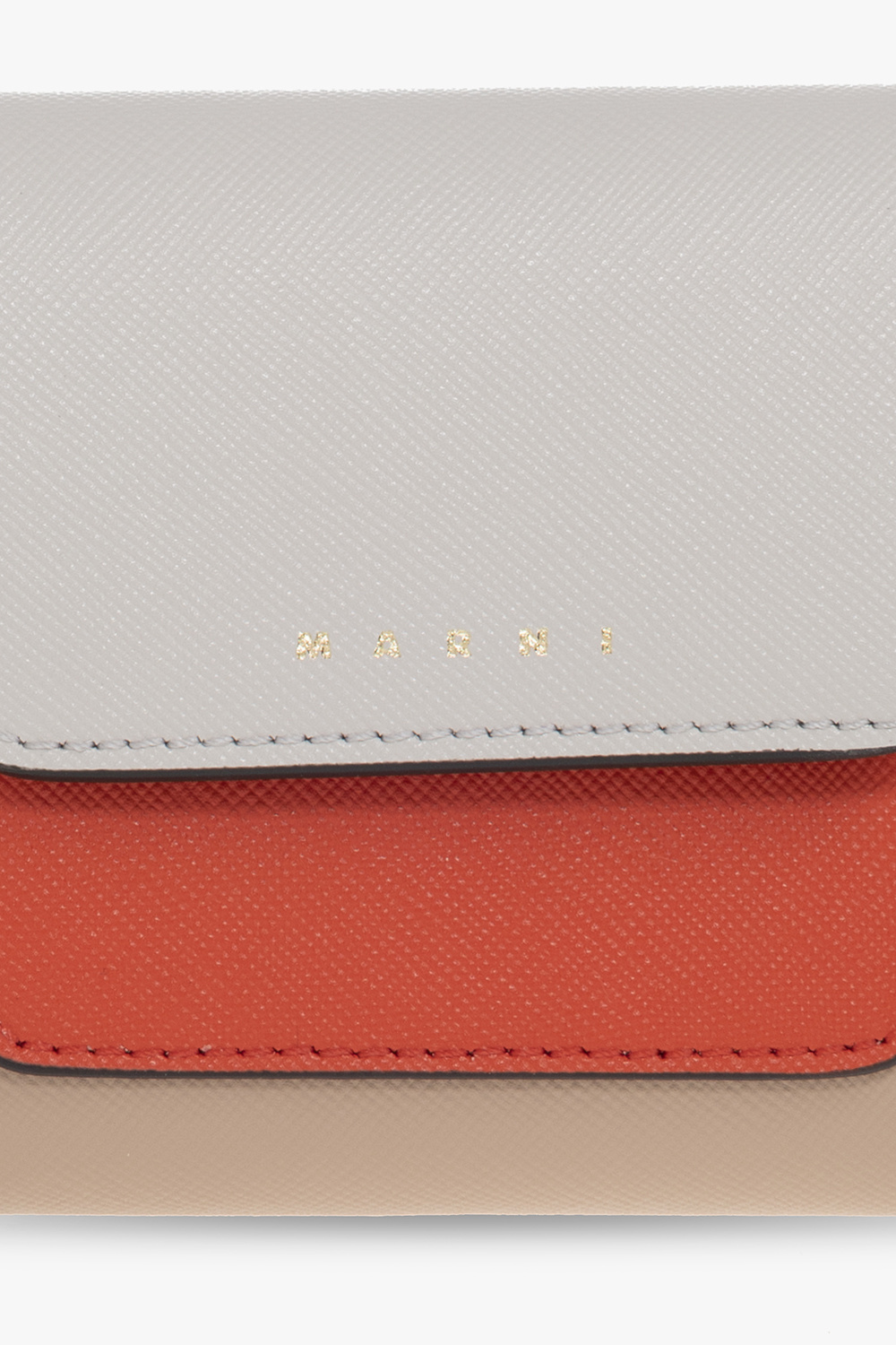 Marni Colour-block Leather Purse In White
