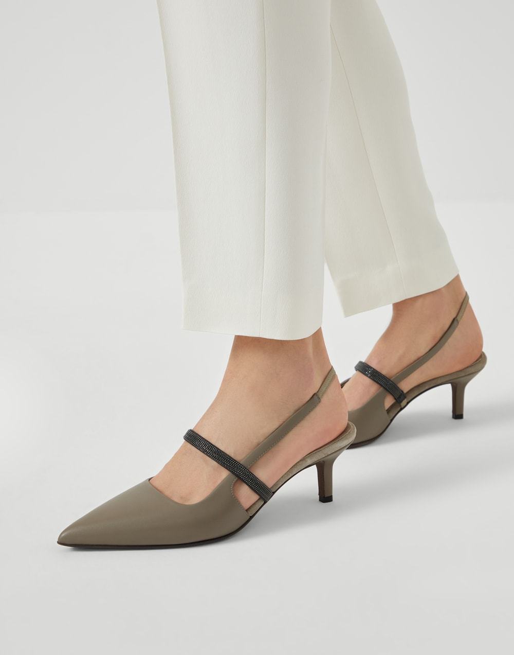 Shop Brunello Cucinelli Pointed High Heel Sandals