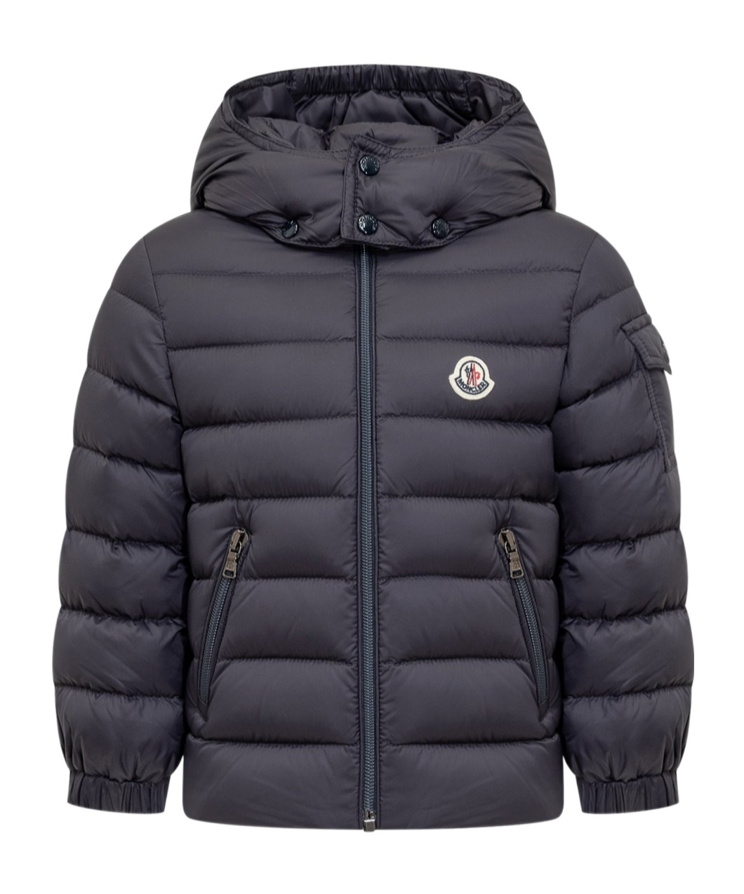 Moncler Long-sleeved Down Jacket In Blue
