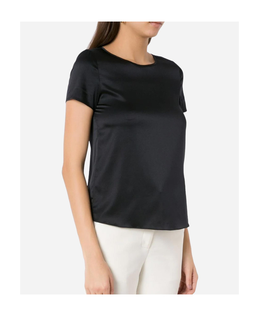 Shop Emporio Armani Scoop Neck T-shirt In Black
