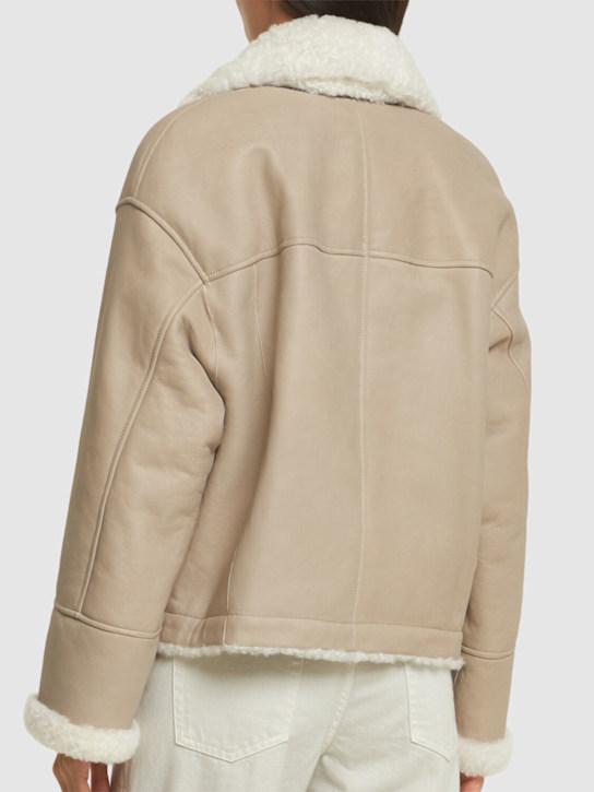 Brunello Cucinelli Long-sleeved Leather Jacket