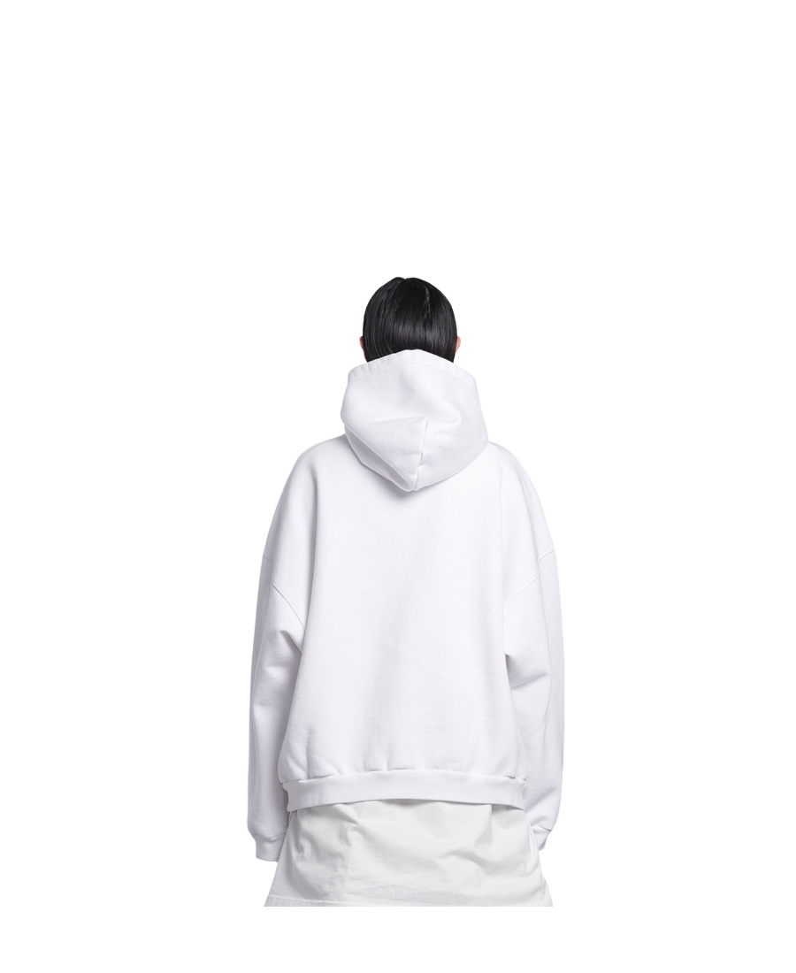 Balenciaga Logo-print Hoodie In White