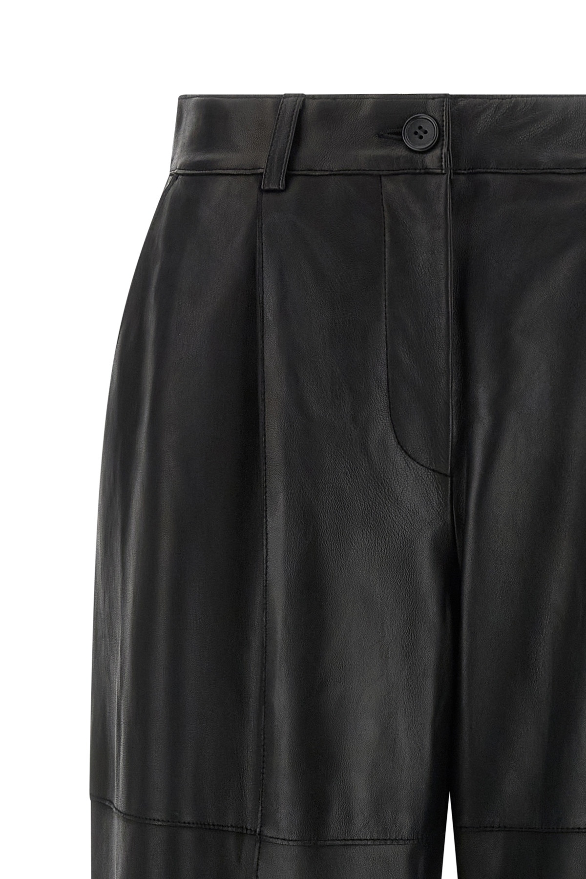 P.a.r.o.s.h Maciock25w Panelled Leather Trousers In Black