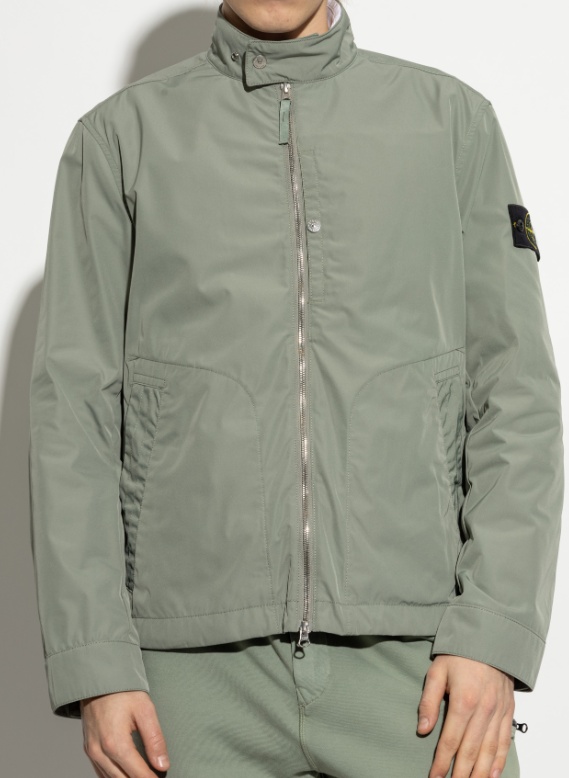Stone Island Zip-up Jacket In Green