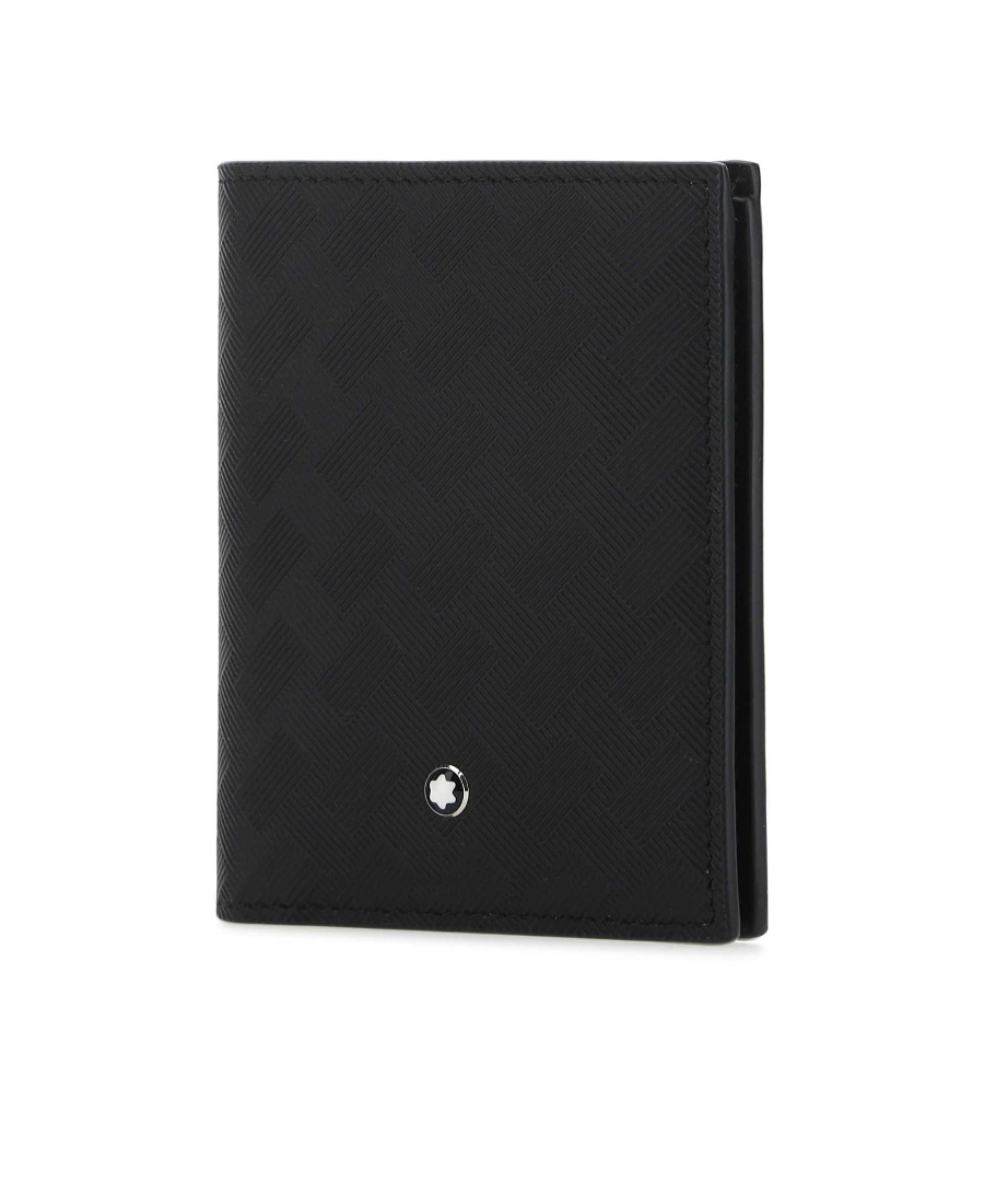 Montblanc Bi-fold Calf-leather Wallet In Black