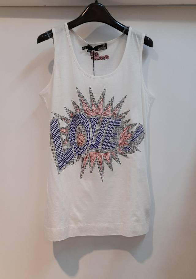 Moschino Sleeveless Vest In Gray