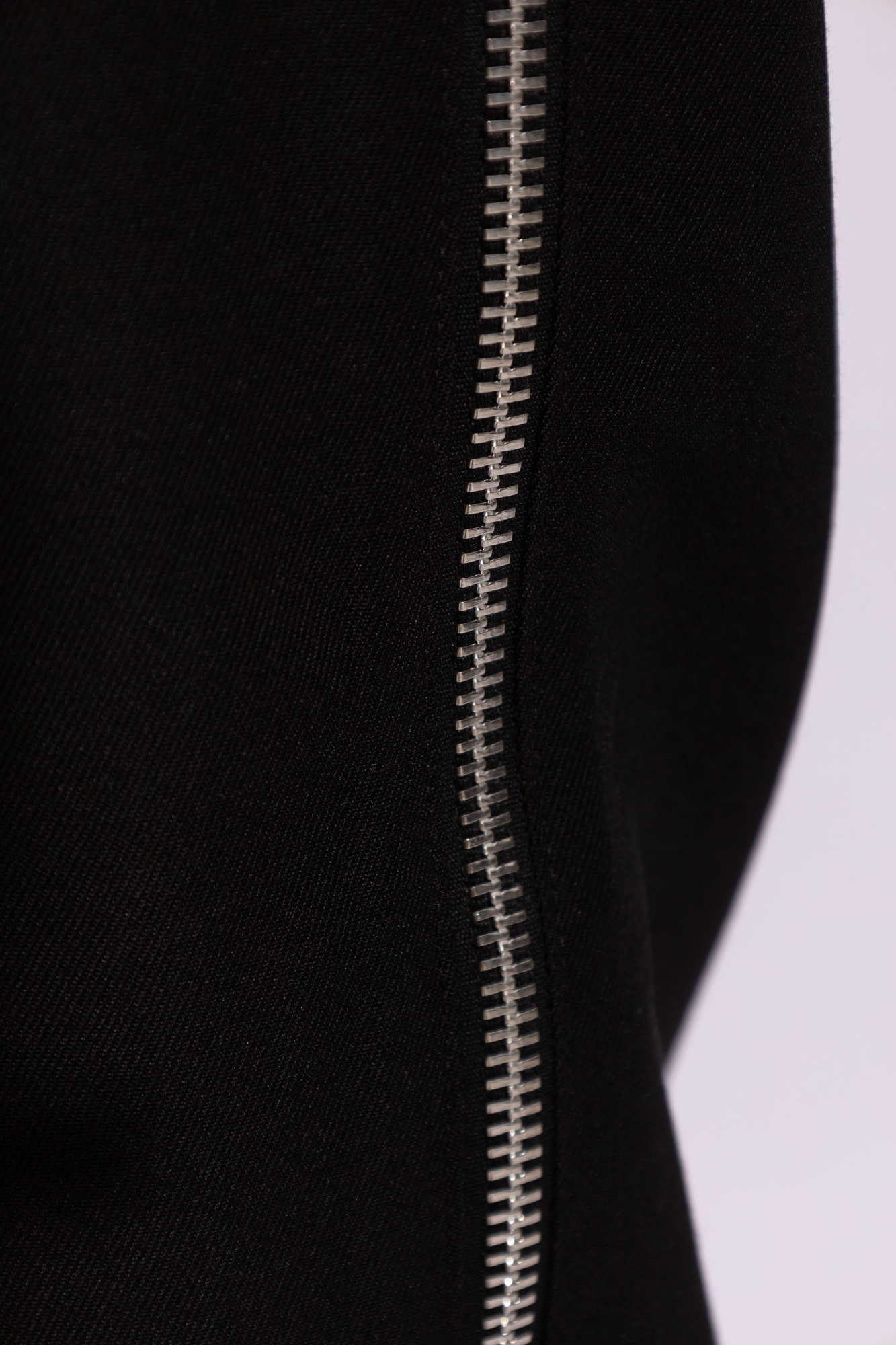 Dsquared2 Side Zip-up Virgin Wool Trousers In Black