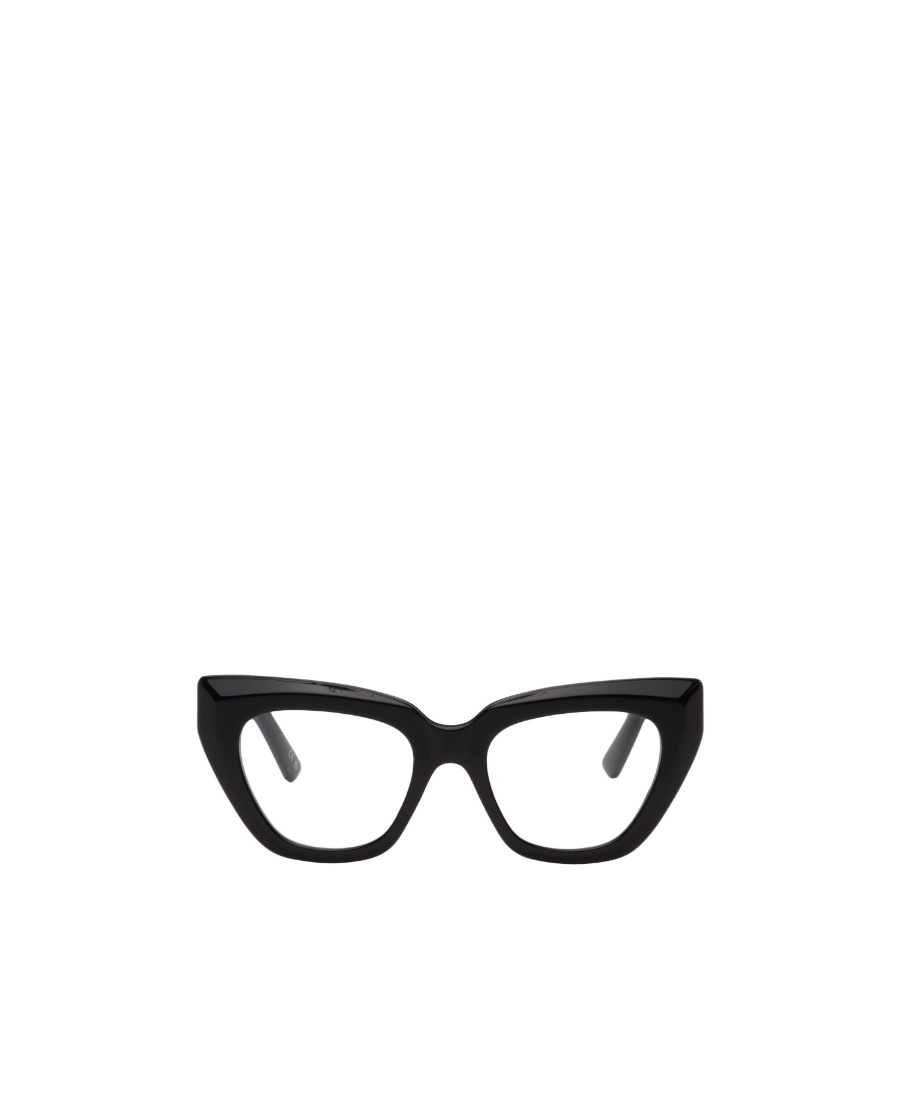 Balenciaga Logo-plaque Cat-eye Glasses In Black