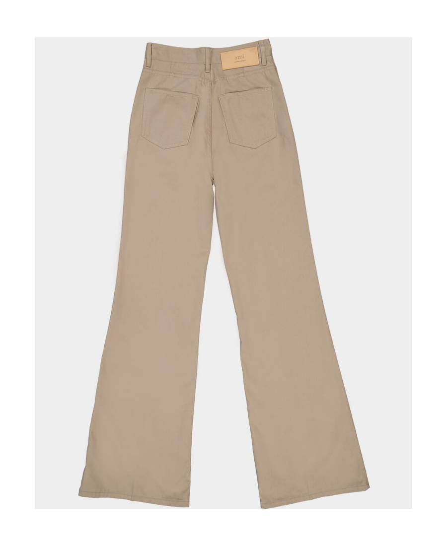 Ami Alexandre Mattiussi Belt Ring Casual Pants In Nude