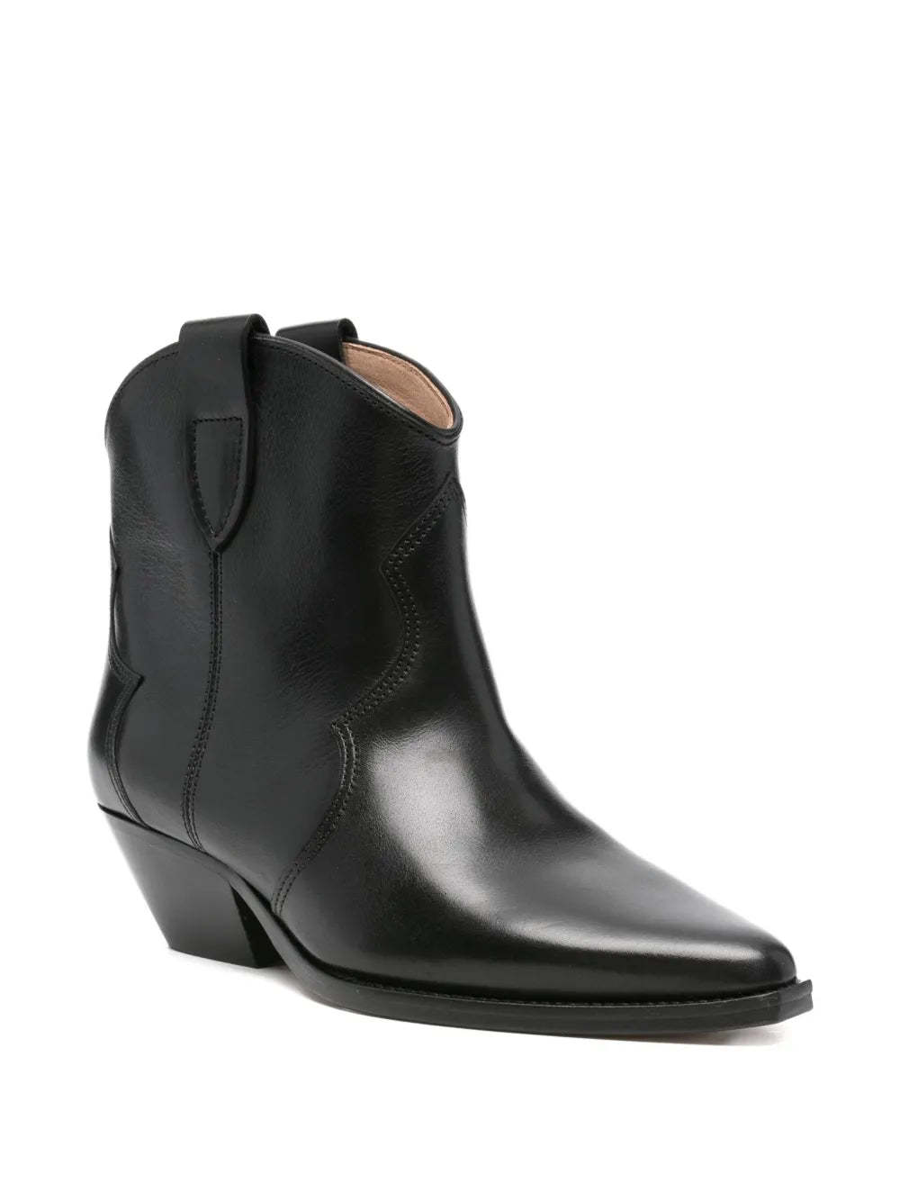 Isabel Marant Chunky Heel Ankle Boots In Black