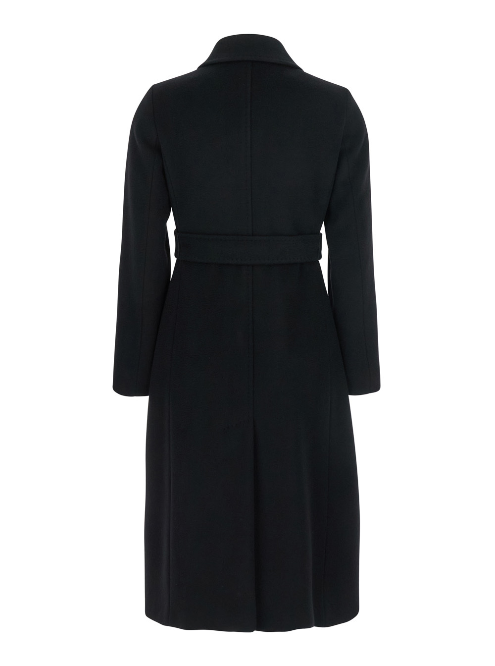 Max Mara Lapel Long-sleeved Coat In Black