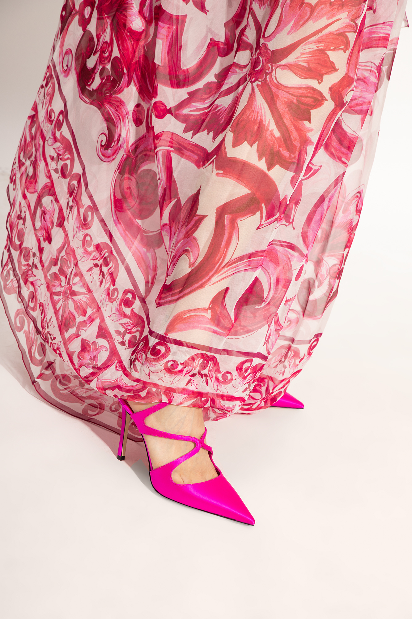 Jimmy Choo Azia 95mm Satin Pumps In Pink